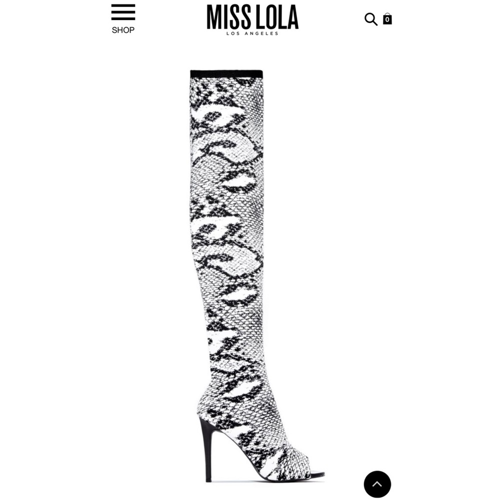 Snakeskin Over-The-Knee Boots